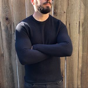 Zara Ribbed Long Sleeve T-Shirt